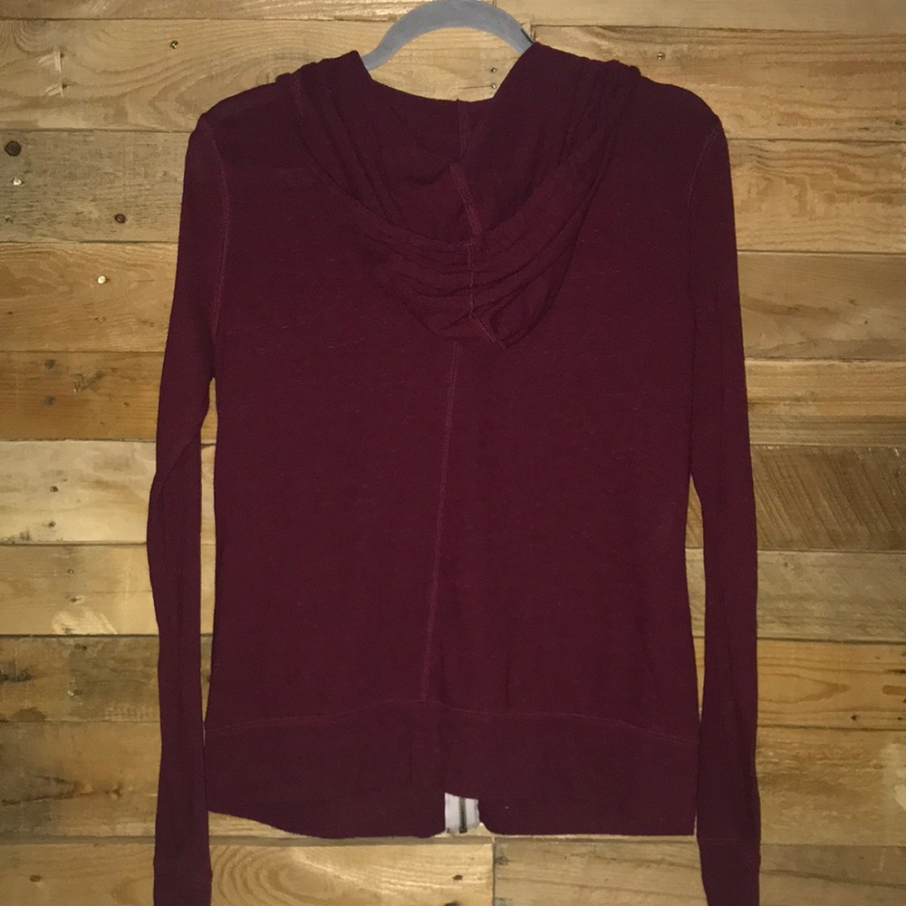 Maroon Full-Length Zip-Up Jacket - Picture 6 of 6